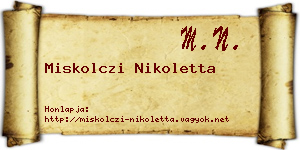Miskolczi Nikoletta névjegykártya